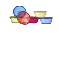NUBY SCODELLINE DA 300ML CON COPERCHIO A CHIUSURA ERMETICA 6PEZZI
