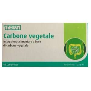 CARBONE VEGETALE TEVA 40 COMPRESSE 16