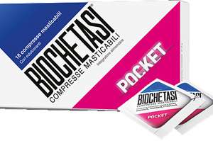 BIOCHETASI POCKET DIGESTIVO 18 COMPRESSE MASTICABILI NUOVA FORMULAZIONE
