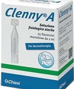 CLENNY A SOLUZIONE FISIOLOGICA STERILE PER AEROSOLTERAPIA 25FLACONCINI MONODOSE DA 2 ML