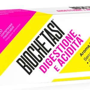 BIOCHETASI ACIDITA&apos; E DIGESTIONE 20 COMPRESSE MASTICABILI AROMA LIMONE