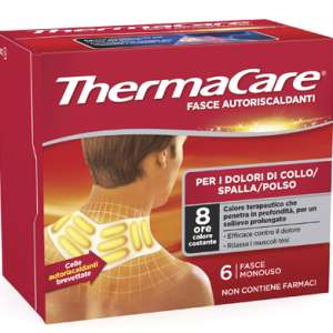 FASCE AUTORISCALDANTI A CALORE TERAPEUTICO THERMACARE COLLO/SPALLA/POLSO 6 PEZZI
