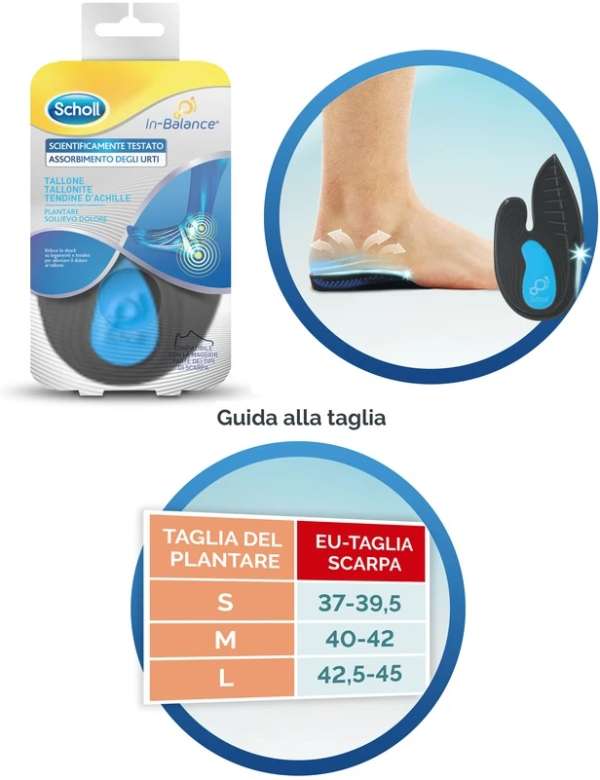 SCHOLL PLANTARE TALLONE S 2 PEZZI
