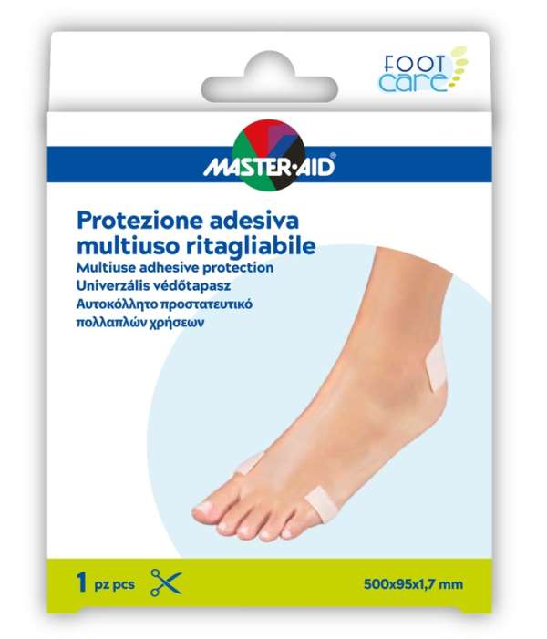 PROTEZIONE ADESIVA MULTIUSO MASTER-AID FOOTCARE RITAGLIABILE50X9