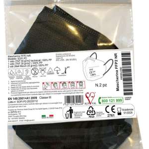 MASCHERINA FFP2 SOFI 2 P2 COLORE + ELASTICI 5MM 2 PEZZI