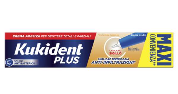 KUKIDENT PLUS SIGILLO ANTI INFILTRAZIONI CREMA ADESIVA DENTIERE 57 G