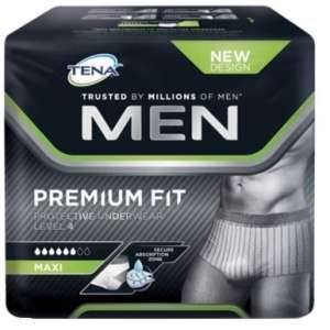 MUTANDINA ASSORBENTE MASCHILE TENA MEN PREMIUM FIT LIVELLO 4S/M 10 PEZZI