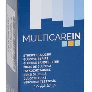 STRISCE MISURAZIONE GLICEMIA MULTICARE IN GLUCOSIO ELETTRODO25 PEZZI