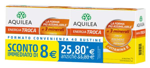 AQUILEA ENERGIA TROCA&apos; + VITAMINA D BIPACK 40 BUSTINE