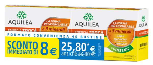 AQUILEA ENERGIA TROCA&apos; + GINSENG BIPACK 40 BUSTINE