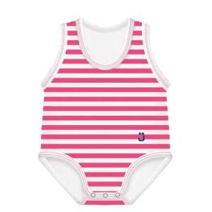 J BIMBI BODY 0-36M BIO COTTON SUMMER RIGHE FUCSIA-BIANCO