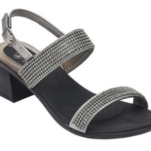 ELYSEES SYNTHETIC+STRASS WOMAN PEWTER 36 MATERIALE SIMILPELLE+STRASS FODERA TOMAIA SIMILPELLE SOTTOPIEDE MICROFIBRA SUOLA PU FITTING F ALTEZZA TACCO 50 COLLEZIONE SS23