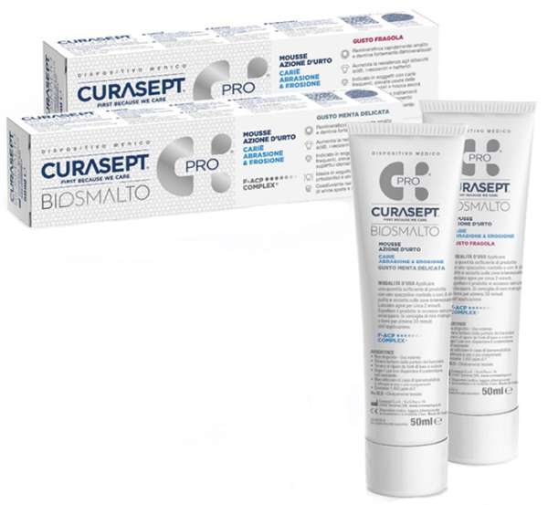 CURASEPT BIOSMALTO MOUSSE CARIE FRAGOLA 50 ML
