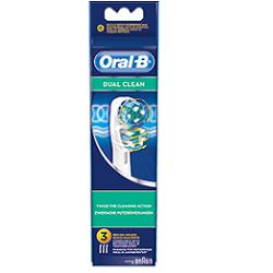 ORALB DUAL CLEAN EB417 TESTINE SPAZZOLINO ELETTRICO 3 PEZZI ORALB DUAL CLEAN EB417 TESTINE SPAZZOLINO ELETTRICO 3 PEZZI