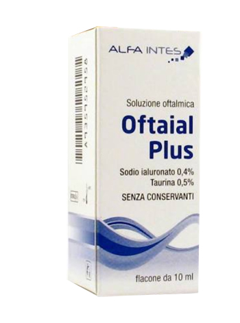 SOLUZIONE OFTALMICA OFTAIAL PLUS ACIDO IALURONICO 0,4% E TAURINA 10ML 1 SOLUZIONE OFTALMICA OFTAIAL PLUS ACIDO IALURONICO 0