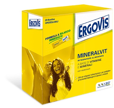 ERGOVIS MINERALVIT 20 BUSTE OROSOLUBILI 30 G ERGOVIS MINERALVIT 20 BUSTE OROSOLUBILI 30 G