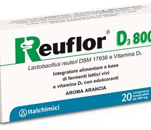 REUFLOR D3 800 20 COMPRESSE MASTICABILI AROMA ARANCIA