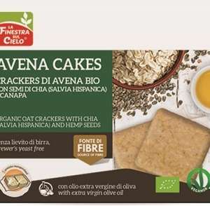 FSC AVENACAKES CRACKERS DI AVENA CON SEMI DI CANAPA E CHIA BIO VEGAN SENZA LIEVITO DI BIRRA AD ALTO CONTENUTO DI FIBRA 250 G