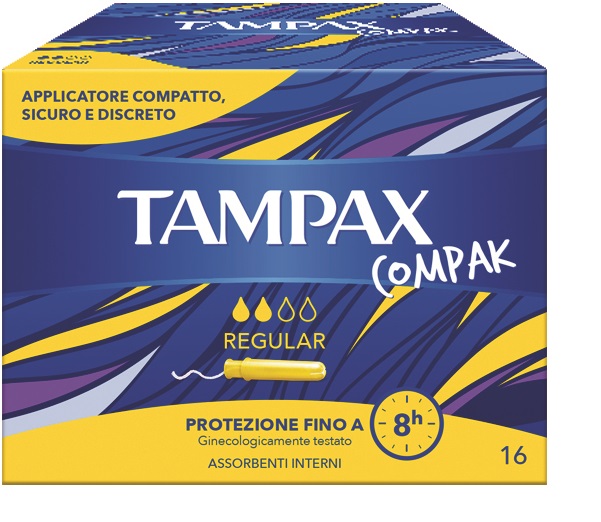 TAMPAX COMPAK REGULAR 16 PEZZI TAMPAX COMPAK REGULAR 16 PEZZI