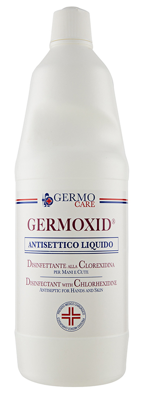 GERMOXID ANTISETTICO LIQUIDO DISINFETTANTE CLOREXIDINA MANIE CUTE 1000 ML GERMOXID ANTISETTICO LIQUIDO DISINFETTANTE CLOREXIDINA MANIE CUTE 1000 ML