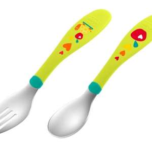 CHICCO POSATE INOX 18M+ VERDE