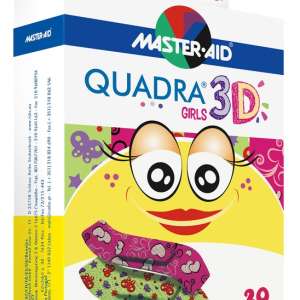 CEROTTO MASTER-AID QUADRA 3D GIRLS 20 PEZZI ASSORTITI