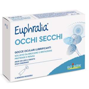 GOCCE OCULARI LUBRIFICANTI EUPHRALIA OCCHI SECCHI 15 MONODOSE RICHIUDIBILI X 0