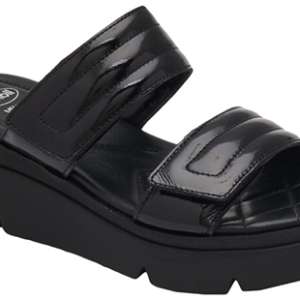 BALI 2 STRAPS PATENT LEATHER WOMAN BLACK 39 MATERIALE VERNICE FODERA TOMAIA VERNICE SOTTOPIEDE PELLE SUOLA PU FITTING FALTEZZA TACCO 30 COLLEZIONE SS23