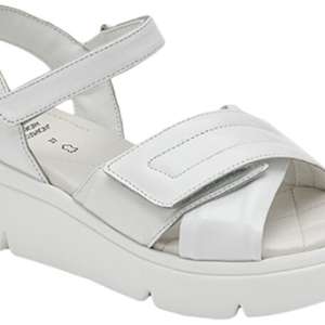 BALI CROSS SANDAL PATENT LEATHER WOMAN WHITE 38 MATERIALE VERNICE FODERA TOMAIA VERNICE SOTTOPIEDE PELLE SUOLA PU FITTING F ALTEZZA TACCO 30 COLLEZIONE SS23