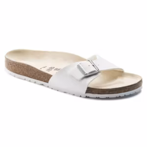BIRKENSTOCK MADRID PATENT WHITE BIRKO FLOR PATENT