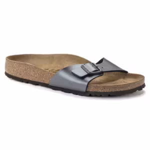 CALZATURE PIANELLE BIRKOFLOR BI-C4 BIRKENSTOCK MADRID METALLIC BLACK BIRKO FLOR