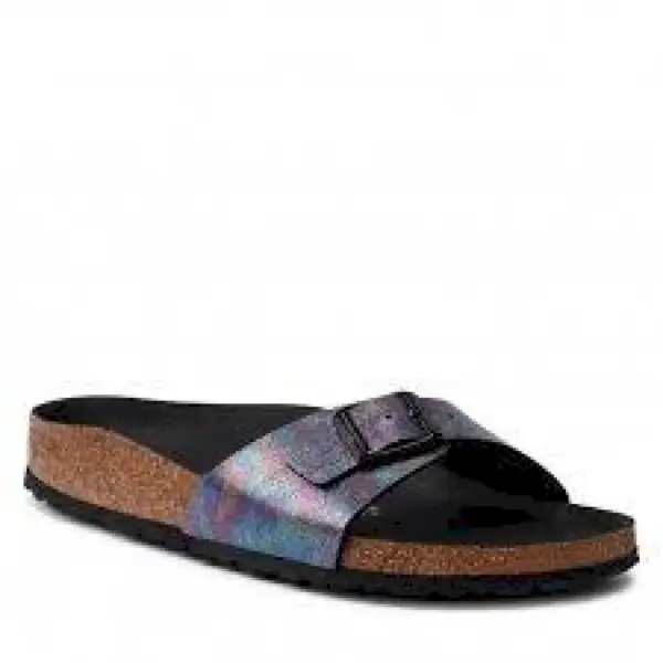 CALZATURE PIANELLE SINTETICO BI-C4 BIRKENSTOCK MADRID IRIDESCENT BLACK VEG MICROFIBRE