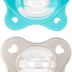 CHICCO DUAL SOFT SUCCHIETTO AZZURRO 6-16 MESI 2 PEZZI