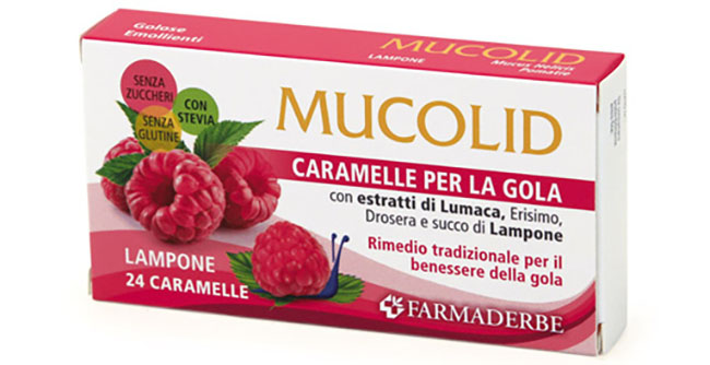 MUCOLID BRONC LUMACA & LAMPONE 24 CARAMELLE MUCOLID BRONC LUMACA & LAMPONE 24 CARAMELLE
