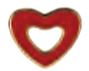 BJT715 ORECCHINI RED HEART GOLD PLATED
