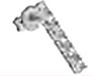 BJT221 ORECCHINI INLINE ZIRCON STAINLESS STEEL