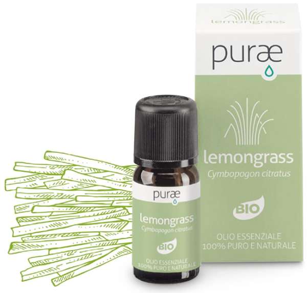 PURAE OE LEMONGRASS BIO CYMBOPOGON FEXUOSUS PARTI AEREE 10 ML