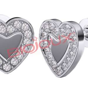 BJT249 ORECCHINI LOVE ME HEART STAINLESS STEEL