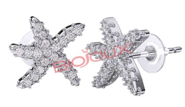 BJT260 ORECCHINI STARFISH STAINLESS STEEL