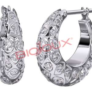 BJT289 ORECCHINI PEONY 16 MM STAINLESS STEEL