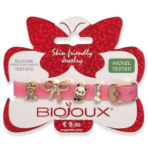 BJB013 BRACCIALE SILIC PINK GOLD PLATED