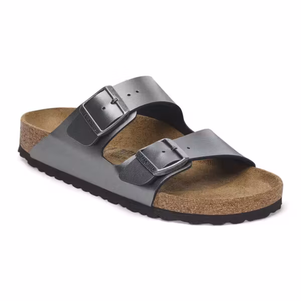 PIANELLE BIRKENSTOCK ARIZONA METALLIC BLACK BIRKO FLOR