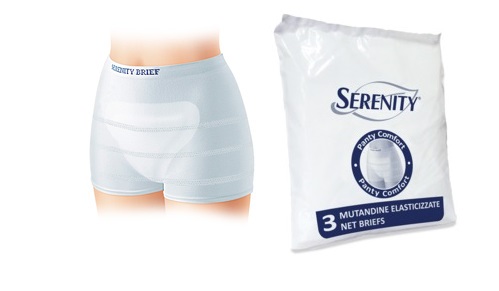 MUTANDINA A RETE PER INCONTINENZA SERENITY PANTY COMFORT L 3PEZZI MUTANDINA A RETE PER INCONTINENZA SERENITY PANTY COMFORT L 3PEZZI