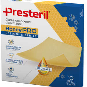 GARZA ANTIADERENTE CICATRIZZANTE PRESTERIL HONEYPRO 10X10 CM10 PEZZI