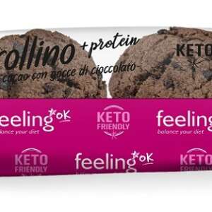 FEELING OK +PROTEIN FROLLINO AL CACAO CON GOCCE DI CIOCCOLATO 50 G