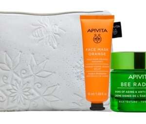 APIVITA PROMO XM BEE RADIANT RICH CREMA SEGNI ETA' E ANTI-FATICA TEXTURE RICCA 50 ML + FACE MASK ORANGE 50 ML