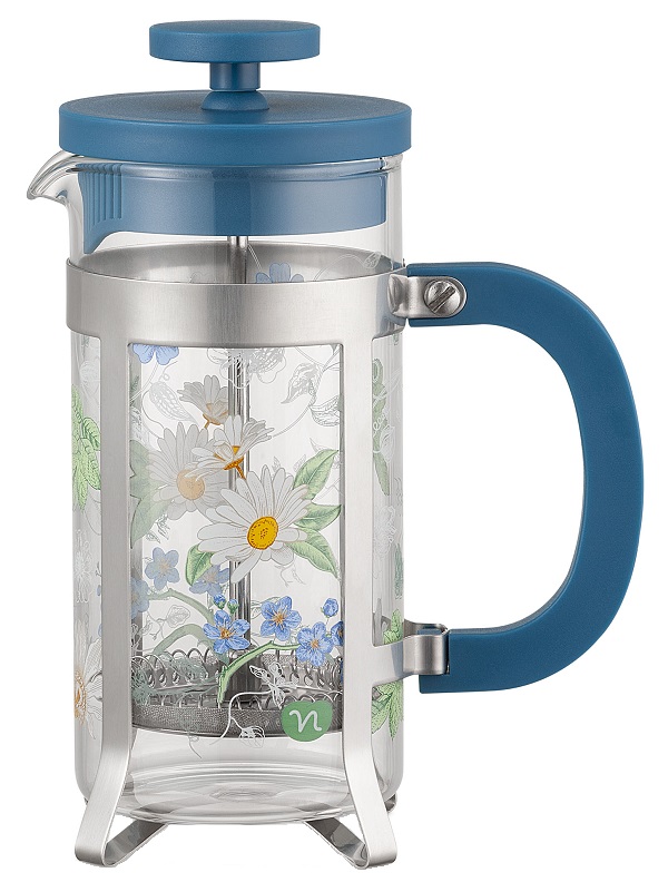 NEAVITA TISANIERA STANTUFFO TEA PLUNGER HERBARIUM BLU 350 ML NEAVITA TISANIERA STANTUFFO TEA PLUNGER HERBARIUM BLU 350 ML