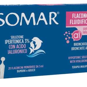ISOMAR FLACONCINI FLUIDIFICANTI SOLUZIONE IPERTONICA 30%+ACIDO IALURONICO 20 FLACONCINI DA 5 ML