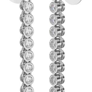 BJT419 ORECCHINI SNAKE/CRISTALLI BIANCHI 30MM STAINLESS STEEL