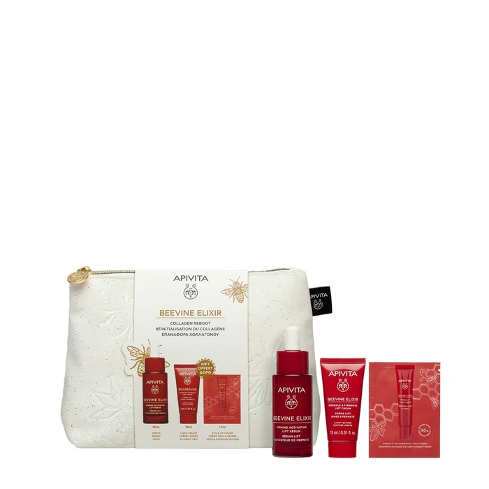950212922_1 View larger imageApivita Cofanetto Regalo Beevine Elixir con Siero Anti-Rughe 30ml + Mini Crema Light Anti-Rughe 15ml + Mini Crema Contorno Occhi Rassodante Liftante 1,5ml thumbnail View larger imageApivita Cofanetto Regalo Beevine Elixir con Siero Anti-Rughe 30ml + Mini Crema Light Anti-Rughe 15ml + Mini Crema Contorno Occhi Rassodante Liftante 1,5ml thumbnail Apivita Cofanetto Regalo Beevine Elixir
